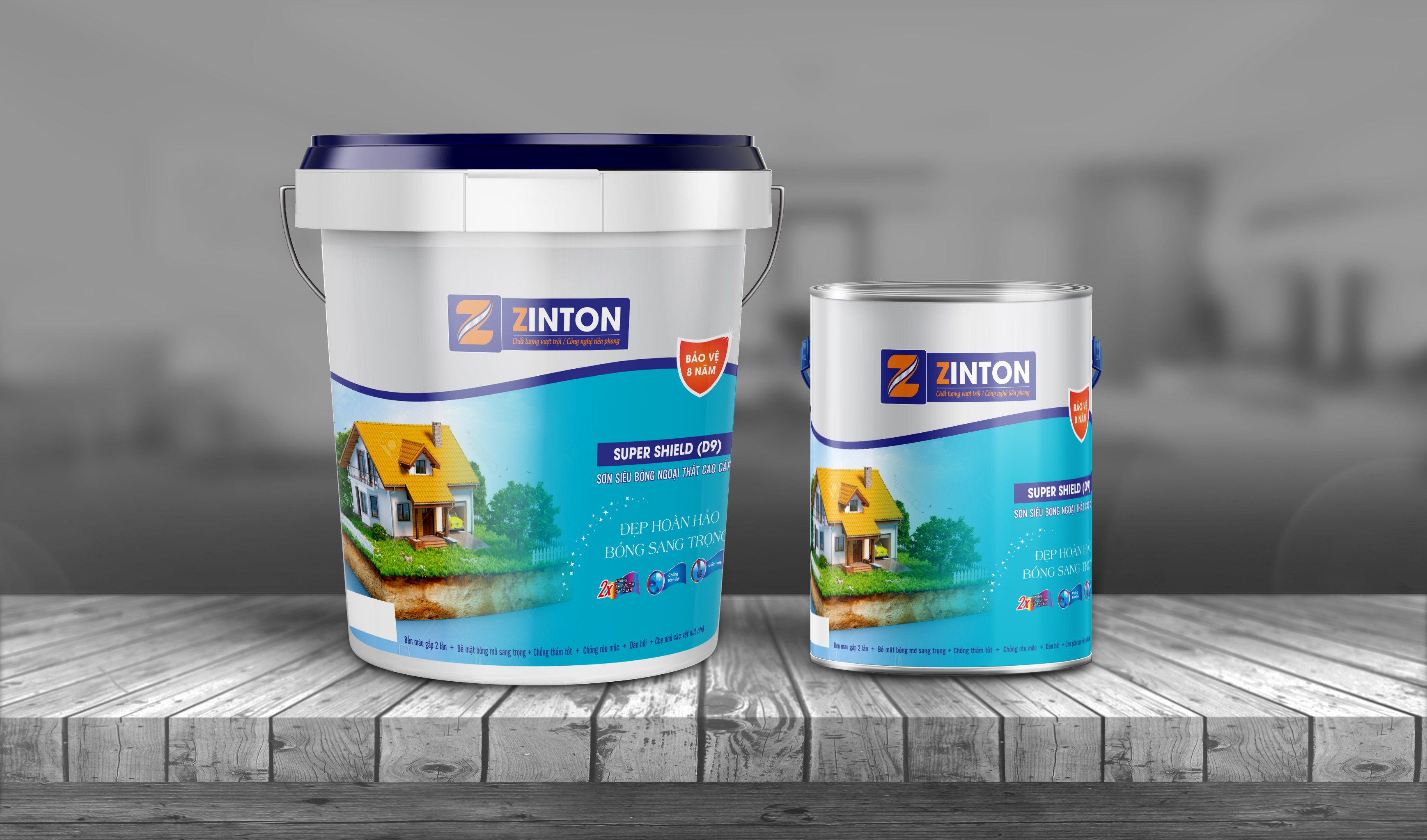 Sơn siêu bóng ngoại thất cao cấp